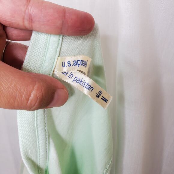 US Apparel Mint Florida Cropped Long Sleeve Tee, M - Picture 7 of 7